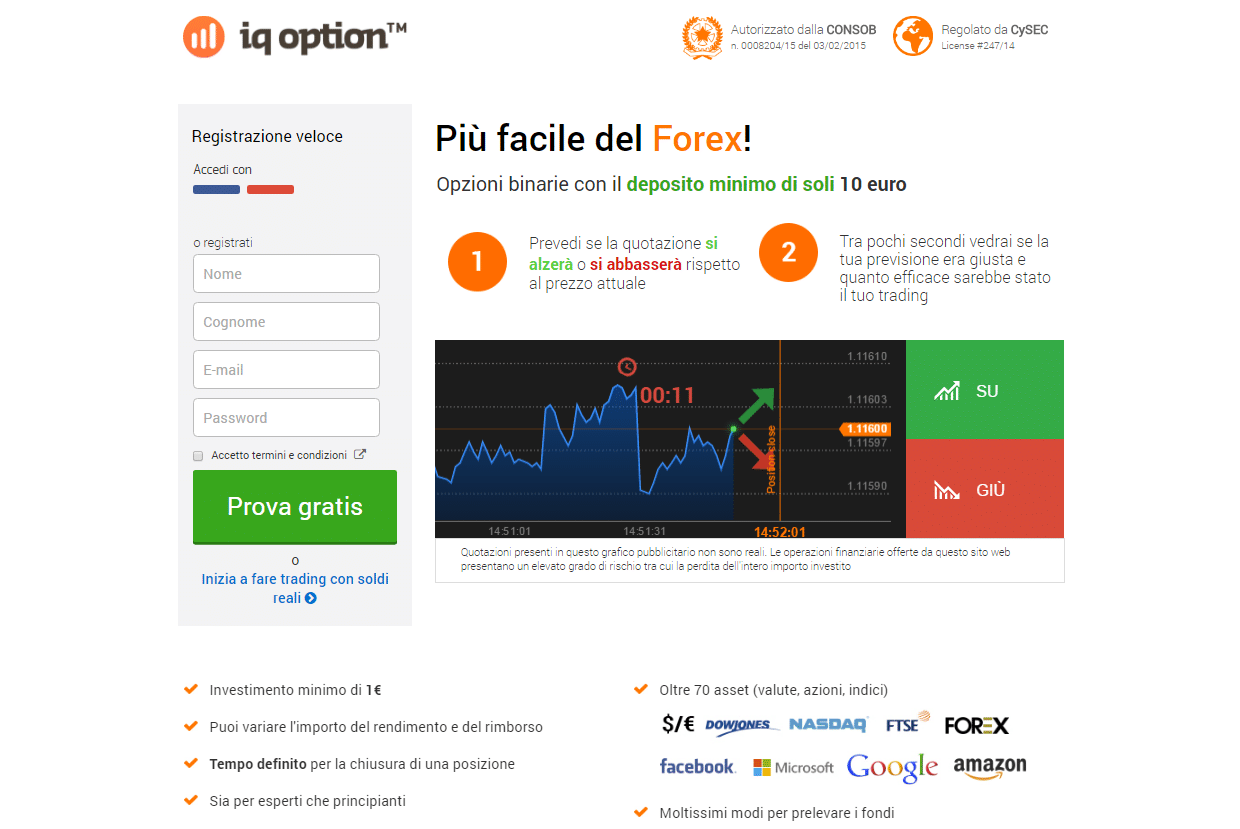 opzioni binarie deposito di 50 euro