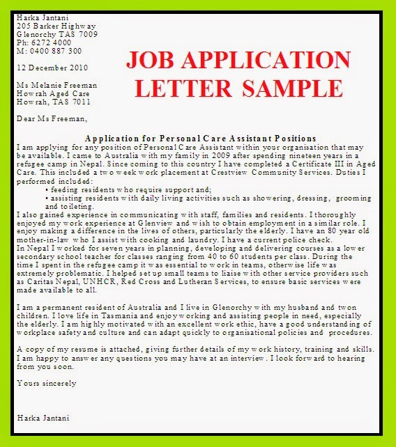 How To Writing Application Letter