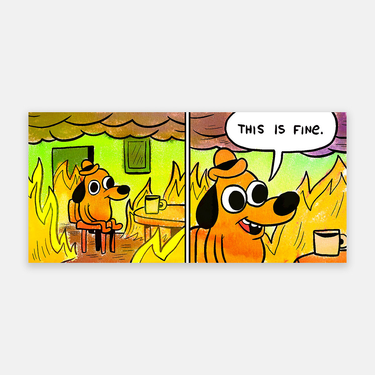 История мема «This is fine» про собаку, сидящую в огне - Афиша Daily