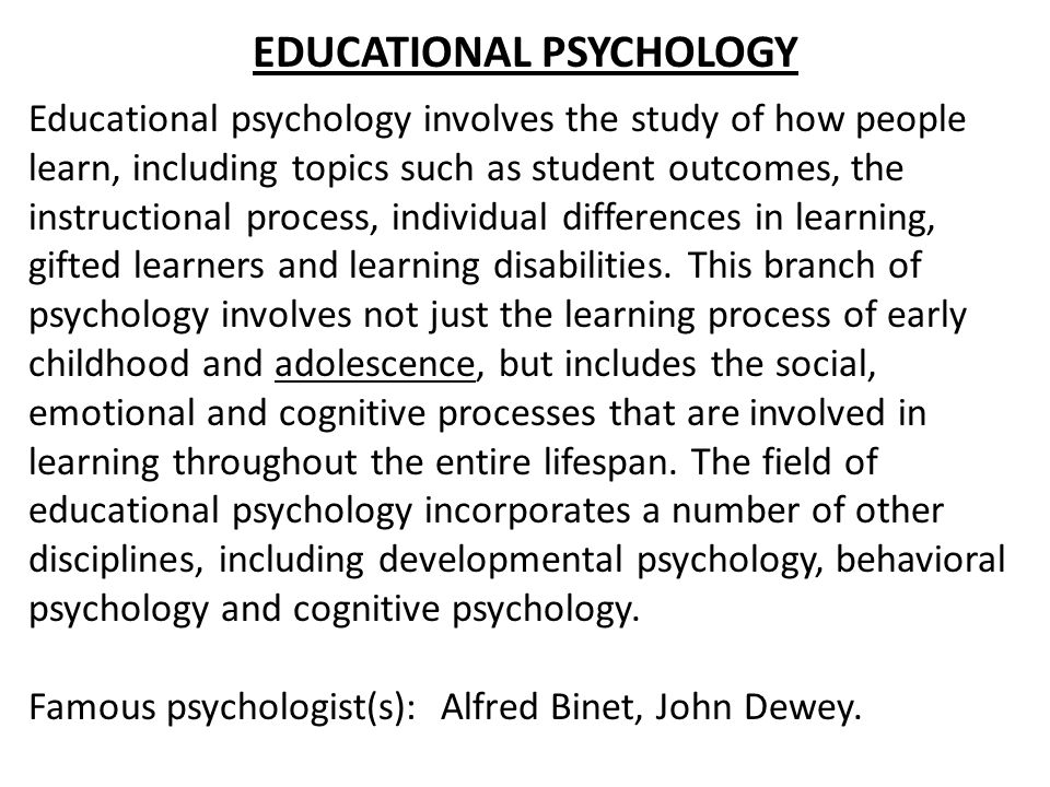 research topics about educational psychology