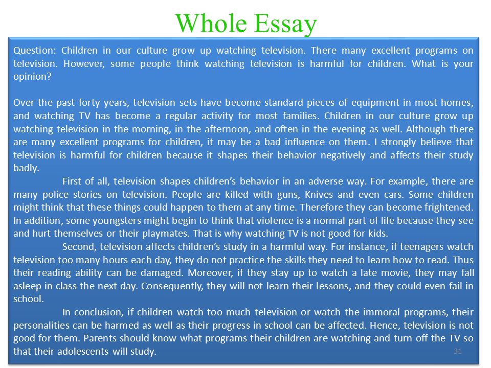 watching tv advantages and disadvantages essay