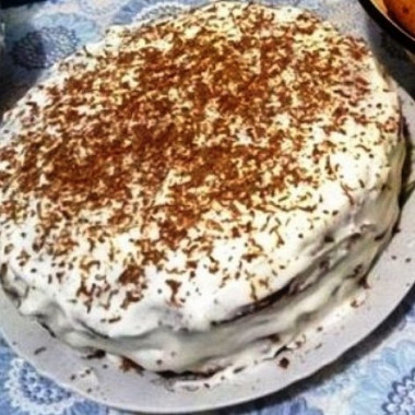 Рецепт Торт с грецкими орехами и сметанным кремом
