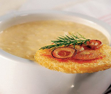 Рецепт Сырный крем-суп с гренками