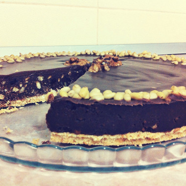 Рецепт Шоколадно-ореховый торт из печенья