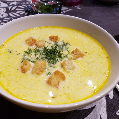 Рецепт Сырный суп по‑французски с курицей