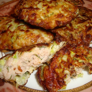 Рецепт Колдуны из кабачка с куриным филе