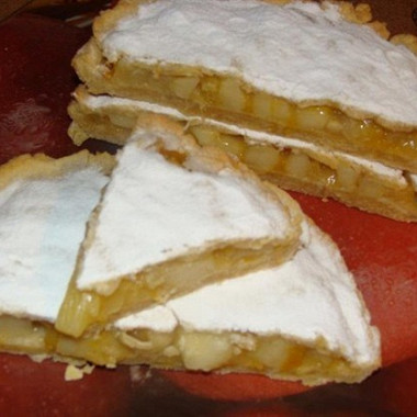 Рецепт Пирог с яблоками, манго и папайей