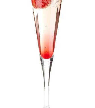 Рецепт Новогодний клубничный коктейль с шампанским