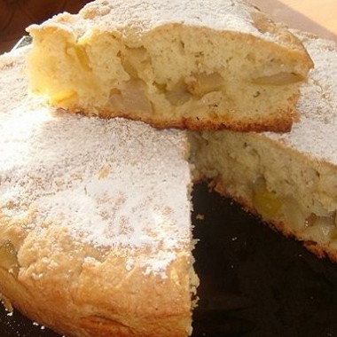 Рецепт Яблочно-апельсиновый пирог с манкой