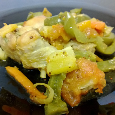 Рецепт Курица с овощами в кисло-сладком соусе