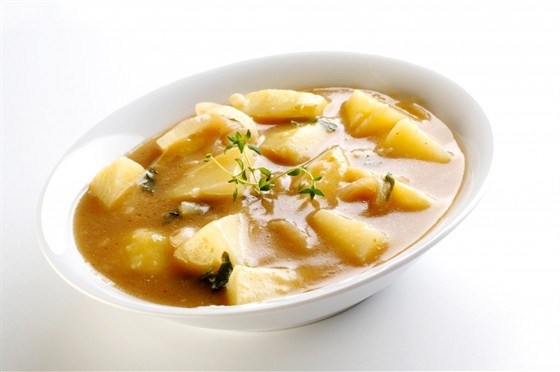Картофельный суп на мясном бульоне