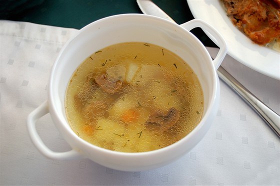 Суп грибной с картофелем