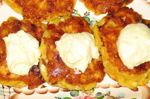 Сырные оладьи